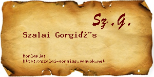 Szalai Gorgiás névjegykártya